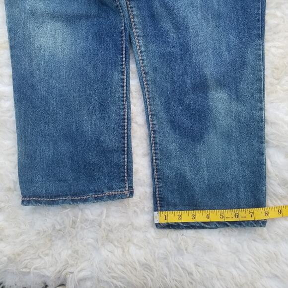 Stretch Denim Capris Nine West Plus Size 14 / 32 Crop Embellished Cropped Jeans - Picture 3 of 9